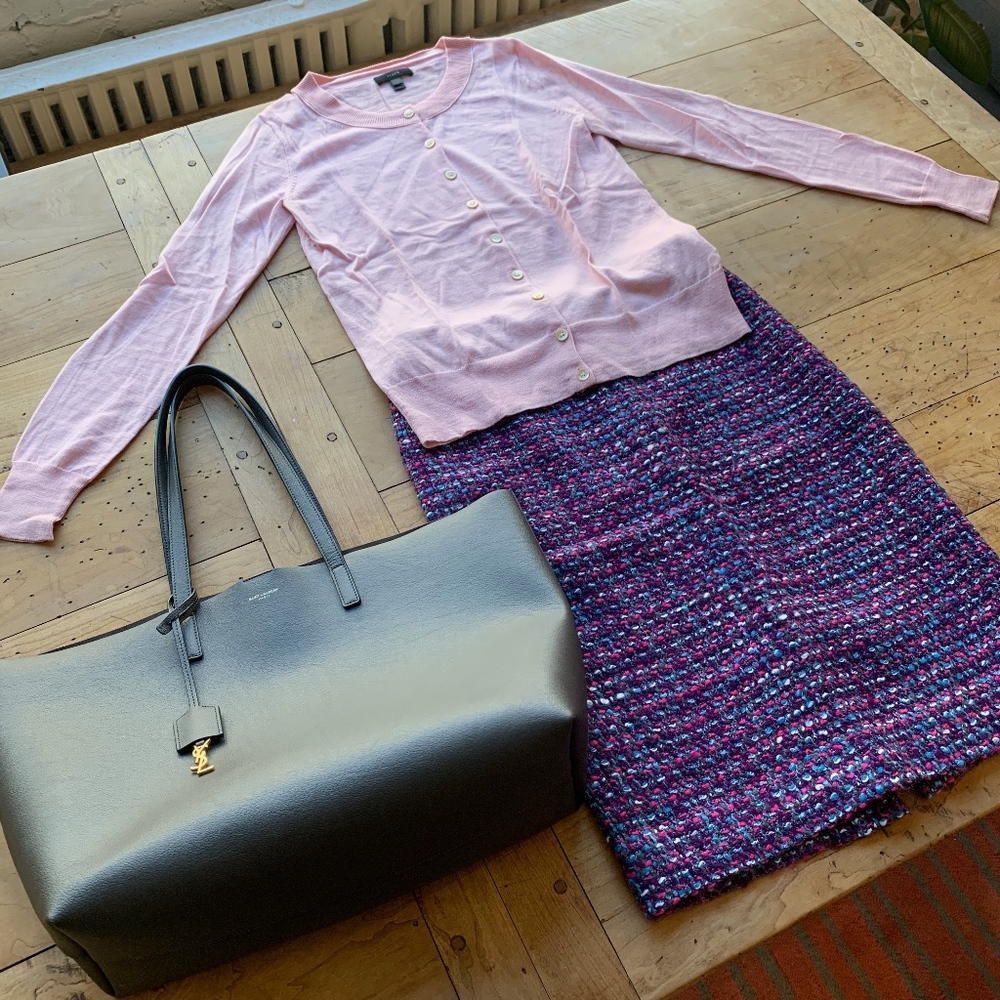 J.Crew Light Pink Button-up Cardigan